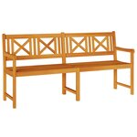 vidaXL Banc de jardin 180x56x90 cm en bois massif d'acacia