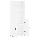vidaXL Buffet haut Blanc 69 5x34x180 cm Bois d'ingénierie