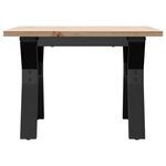 vidaXL Table basse cadre en Y 50x50x35 cm bois de pin massif et acier