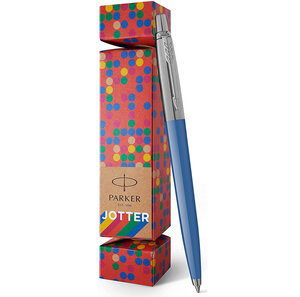 Parker jotter originals cracker  stylo bille  bleu denim  recharge bleue pointe moyenne