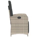 vidaXL Chaises inclinables de jardin lot de 2 avec repose-pied rotin