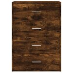 vidaXL Buffet chêne fumé 60x31x84 cm bois d'ingénierie