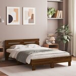 vidaXL Cadre de lit sans matelas chêne marron 120x190 cm