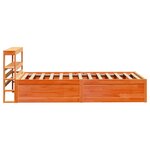 vidaXL Cadre de lit avec tête de lit cire marron 90x200 cm bois de pin