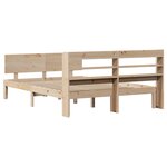 vidaXL Cadre de lit avec tête de lit 140x190 cm bois de pin massif