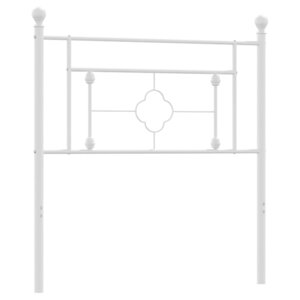 vidaXL Tête de lit métal blanc 100 cm