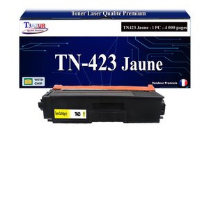 T3AZUR - Toner compatible avec Brother TN421 TN423 Jaune pour Brother MFC-L8690CDW MFC-L8900CDW