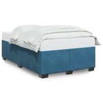 vidaXL Cadre de lit bleu 120x200 cm velours
