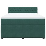 vidaXL Sommier à lattes de lit et matelas Vert foncé 160x200cm Velours