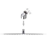 vidaXL Tête de douche plongeante rectangulaire acier inoxydable