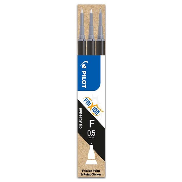 Set de 3 Recharges FriXion Point (BLS-FRP5) Pointe Fine Noir x 12 PILOT