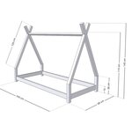 Lit tipi enfant NAKANA 80 x 160 vert sauge