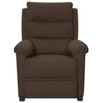 vidaXL Fauteuil électrique de massage Marron foncé Tissu