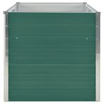 vidaXL Jardinière 160 x 80 x 77 cm Acier galvanisé Vert