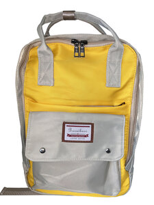 Sac à dos cartable gros et jaune unisexe avec anse et bretelle idéal collège  lycée   scolaire ou ordinateur portable