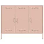 vidaXL Buffet rose 100 5x39x79 cm acier laminé à froid
