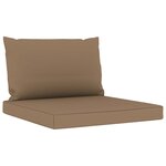 vidaXL Canapé de jardin 4 places avec coussins taupe