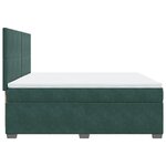 vidaXL Sommier à lattes de lit et matelas Vert foncé 180x200cm Velours