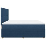 vidaXL Sommier à lattes de lit avec matelas Bleu 180x200 cm Tissu
