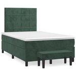vidaXL Sommier à lattes de lit avec matelas vert foncé 120x190 cm