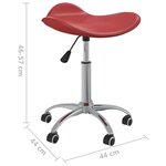 vidaXL Chaise pivotante à dîner Rouge bordeaux Similicuir