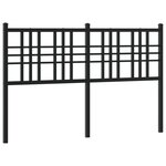 vidaXL Tête de lit métal noir 120 cm