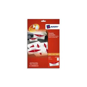 Paquet de 20 chevalets imprimables 190g/m² - format 210 x 60 mm AVERY ZWECKFORM