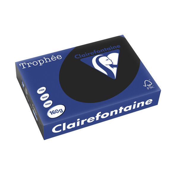 Ramette de 250 feuilles Papier multifonction Trophée A4 160g Noir CLAIRALFA