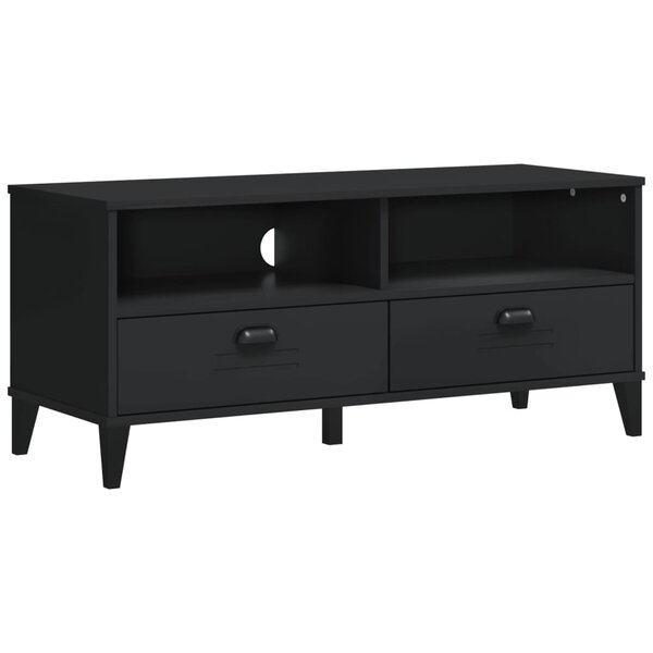 vidaXL Meuble TV VIKEN noir bois d'ingénierie
