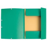 Exacompta : chemise cartonnée élastique a4 - fabriquée en france - vert