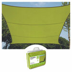 Perel Voile d'ombrage  hydrofuge  5 x 5 m  160 g/m²  polyester  carré  vert lime