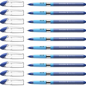 Stylo à bille Slider Basic pointe fine bleu x 10 SCHNEIDER