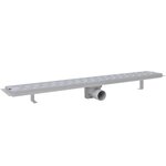 vidaXL Drain de douche linéaire 2 pc Ligne 830x140 mm Acier inoxydable