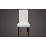 vidaXL Chaises à manger lot de 2 blanc similicuir