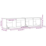 vidaXL Armoires murales 2 Pièces Blanc 80x30x35 cm Bois de pin massif