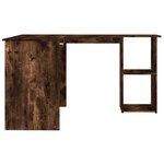vidaXL Bureau d'angle chêne fumé 120x140x75 cm bois d'ingénierie