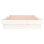 vidaXL Cadre de lit à LED blanc 90x190 cm simple bois massif