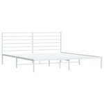 vidaXL Cadre de lit métal avec tête de lit blanc 200x200 cm