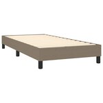 vidaXL Sommier à lattes de lit avec matelas Taupe 100x200 cm Tissu