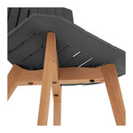 Lot de 2 chaises 150 kg max surface d'assise de 50 x 47 cm coloris gris 14_0000877