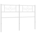 vidaXL Tête de lit métal blanc 120 cm