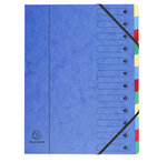 Trieur Harmonika Fenêtres Imprimées Véritable Carte Lustrée 12 Compartiments - Couleurs Assorties - X 6 - Exacompta