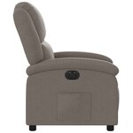 vidaXL Fauteuil inclinable électrique Taupe Tissu