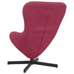 Fauteuil Œuf VidaXL en Velours Rouge Vin