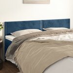 vidaXL Têtes de lit 2 Pièces Bleu foncé 80x5x78/88 cm Velours