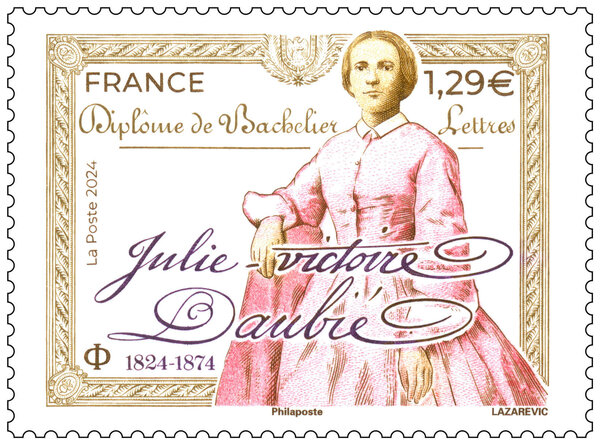 Timbre - Julie-Victoire Daubié - Lettre verte