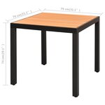 vidaXL Salon de jardin 3 Pièces PVC Résine tressée Noir et marron