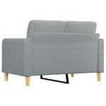 vidaXL Canapé à 2 places Gris clair 120 cm Tissu