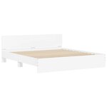 vidaXL Cadre de lit avec tête de lit blanc 200x200 cm