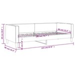vidaXL Lit de repos gris foncé 80x200 cm tissu
